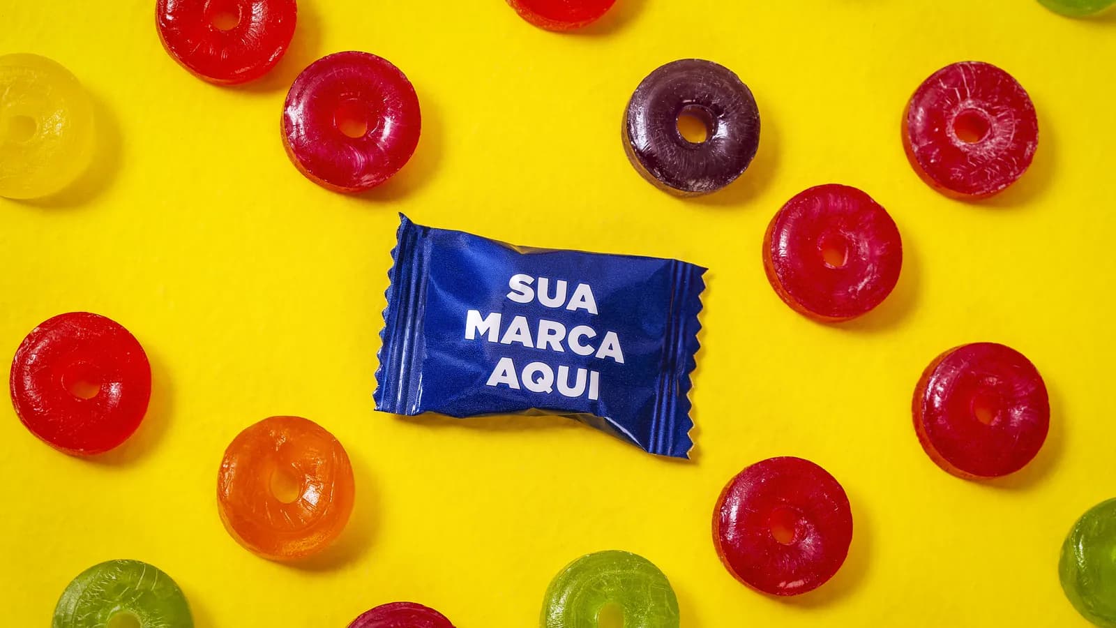 Produtos personalizados Frutmel em uma ação de marca
