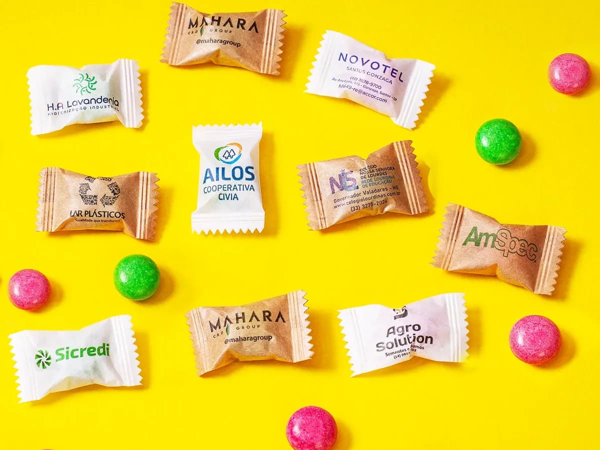 Doce personalizado para recepção de salão e barbearia